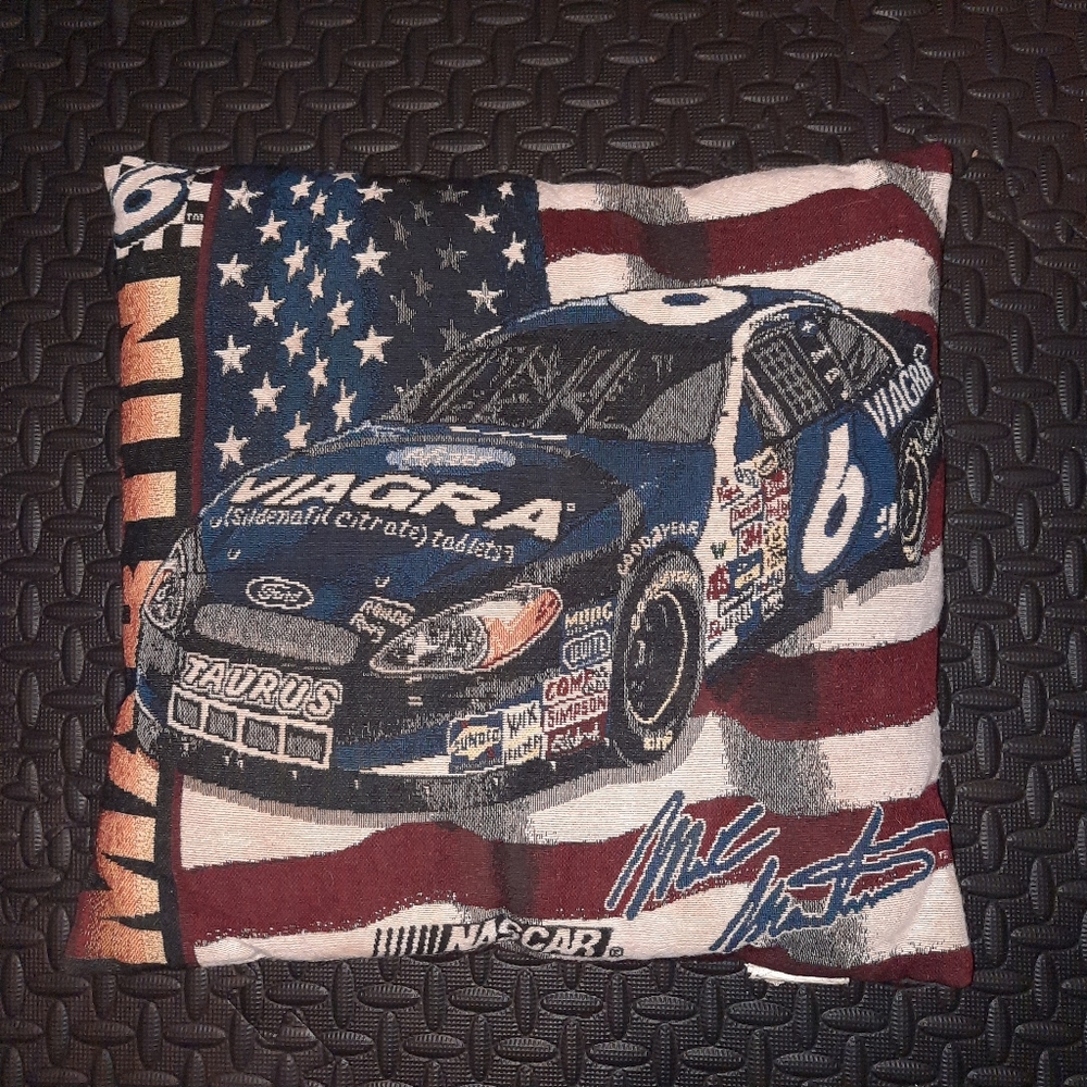 Nascar #6 Martin Nascar Throw Pillow